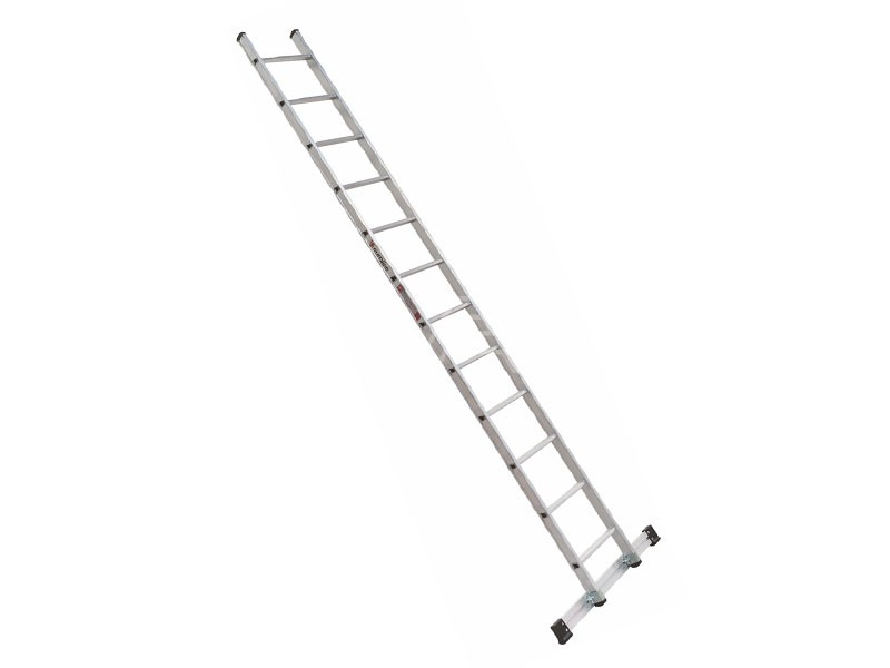 Ladder met rechte voet + balk 1x12 sporten | Euroline