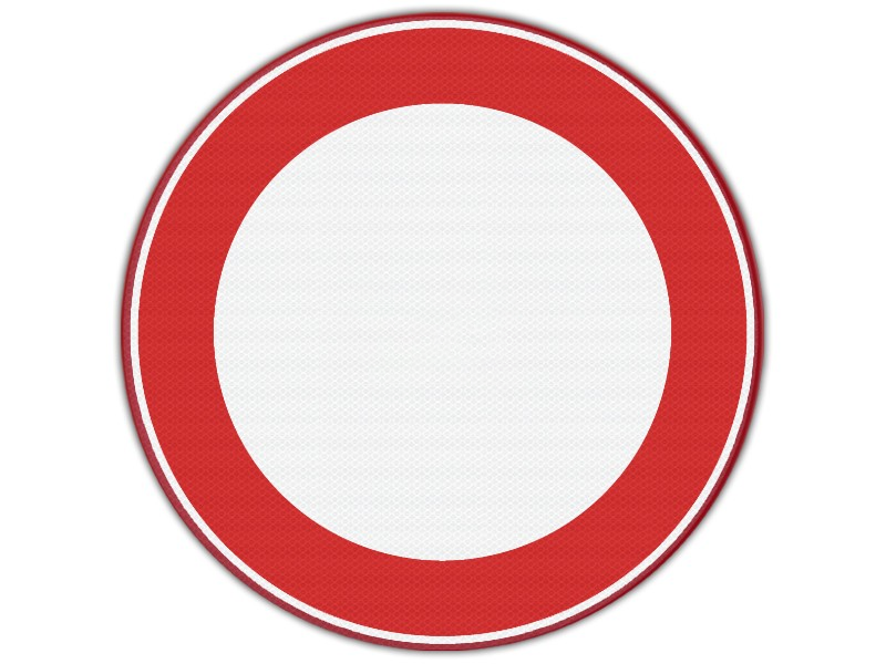 Verkeersbord RVV C01  - Verboden in te rijden