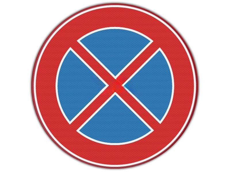 Verkeersbord RVV E02 - Verboden stil te staan