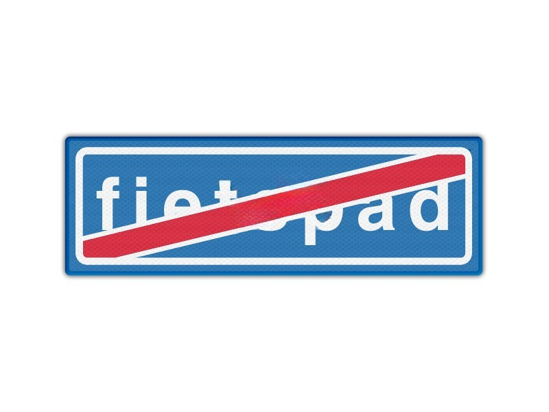 Verkeersbord RVV G14 - Einde onverplicht fietspad | 60 x 20