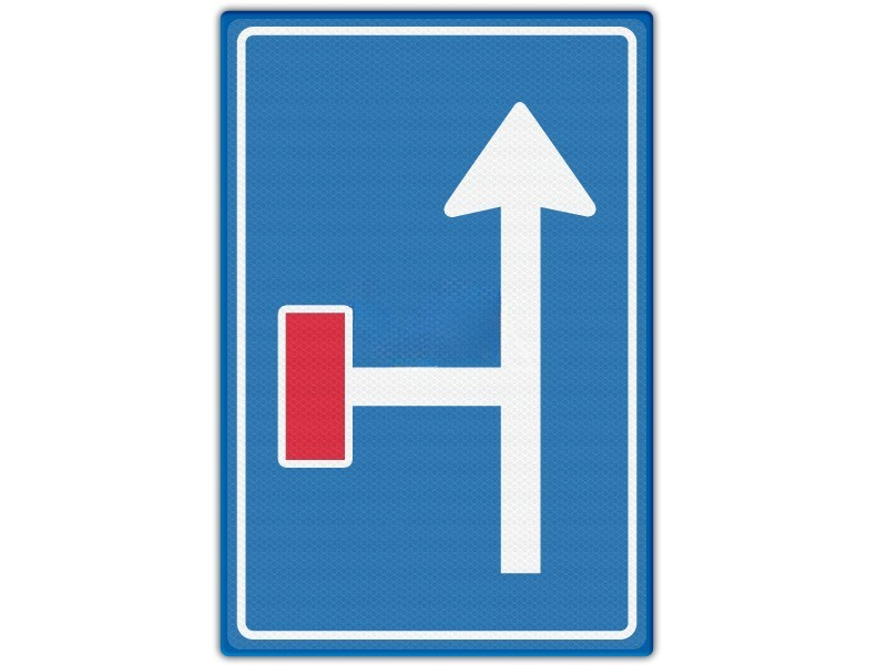 Verkeersbord RVV L09-02l - Doodlopende weg links