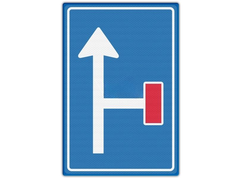 Verkeersbord RVV L09-02r - Doodlopende weg rechts