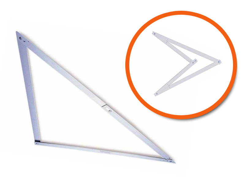 Afschrijfhaak alu 122 x 122 x 172 cm