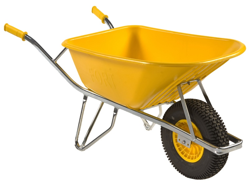 Kruiwagen Altrad Fort SMB100 geel kunststof