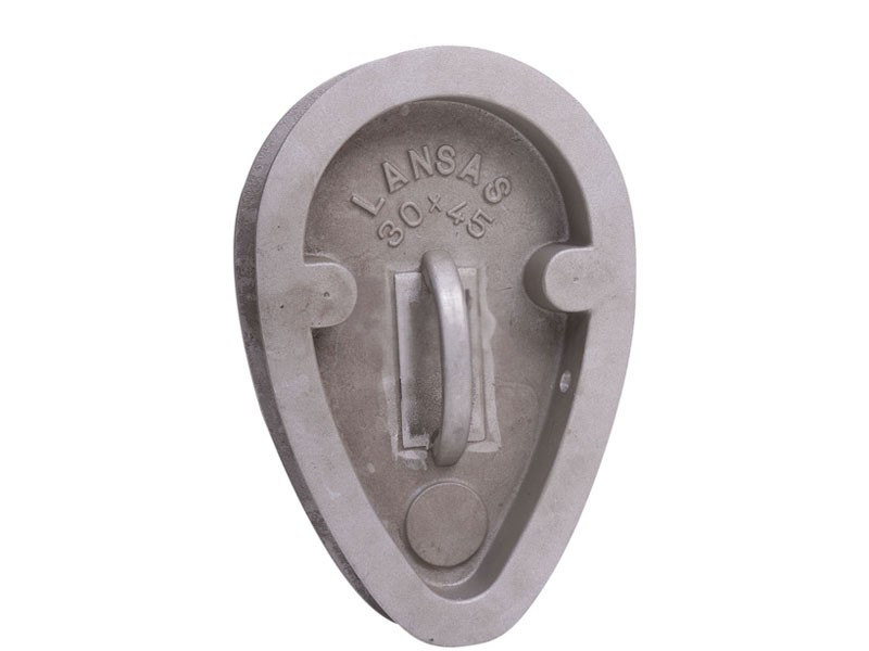 Rioolafsluiter Lansas eivormig aluminium 250 x 375 mm