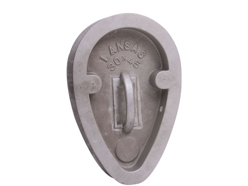 Rioolafsluiter Lansas eivormig aluminium 350 x 525 mm