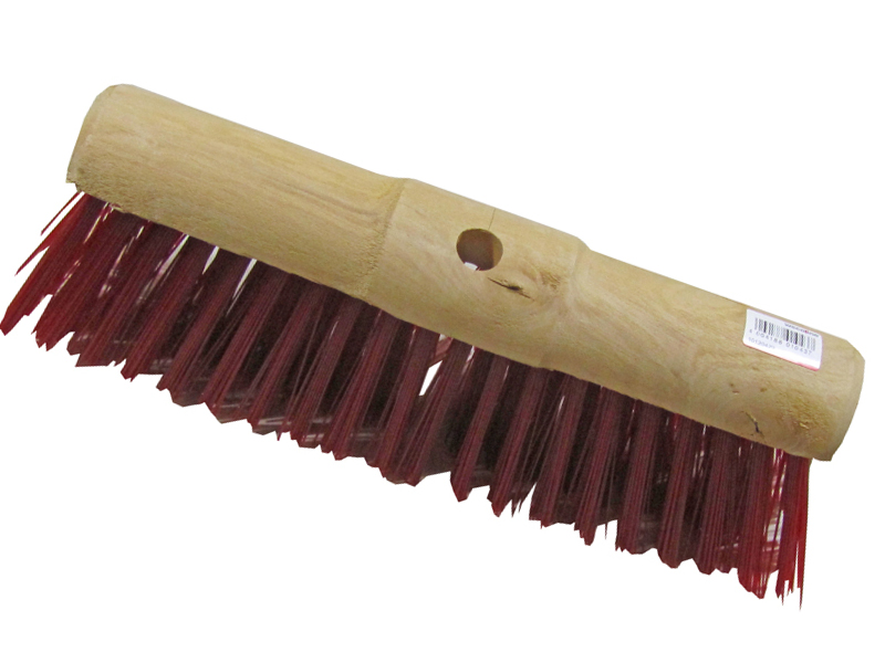 Bezem PVC 45 cm rood kap rond