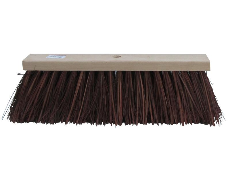 Bezem Bassine 45 cm bruin kap plat