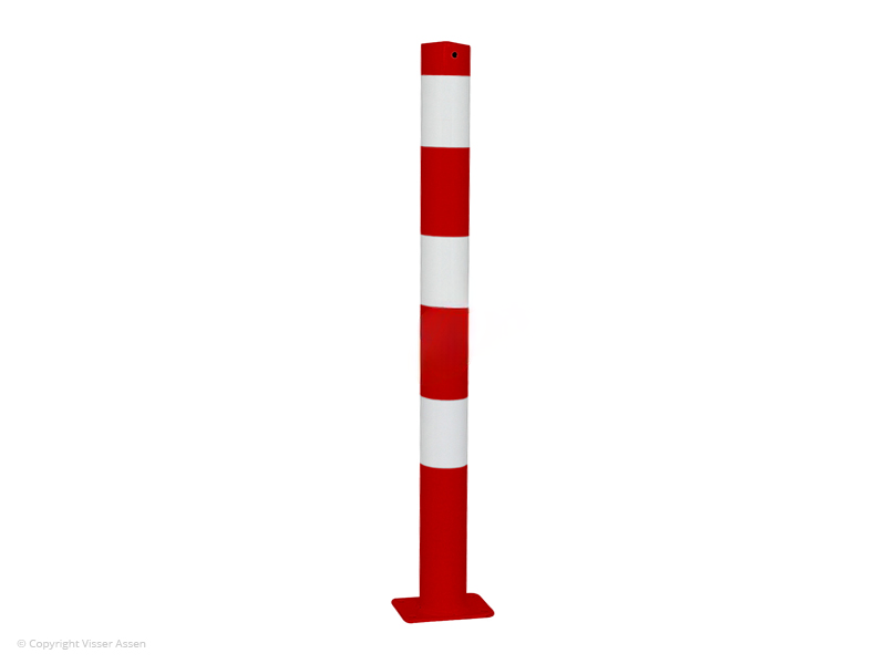 Parkeerpaal vast met voetplaat Ø 76 mm 