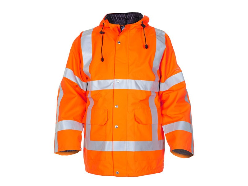 Werkjas parka RWS regen Uithoorn oranje