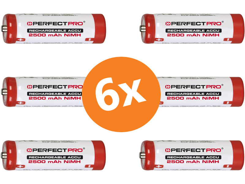 PerfectPro set à 6 accu's AA-cel