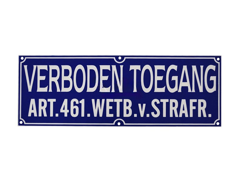 Verboden Toegang kunststof 34 x 12 cm