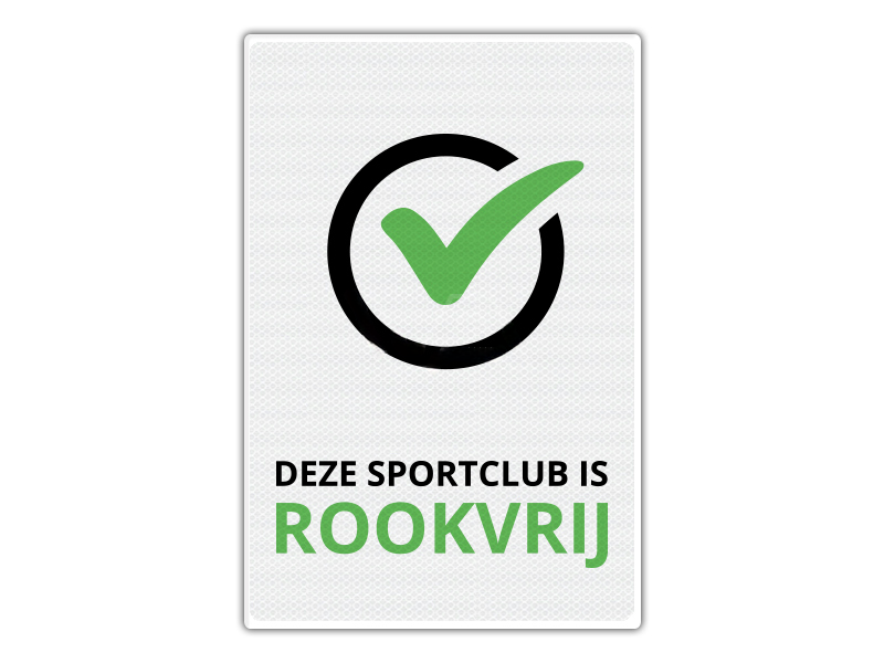 Verkeersbord RV07 - Deze Sportclub is Rookvrij