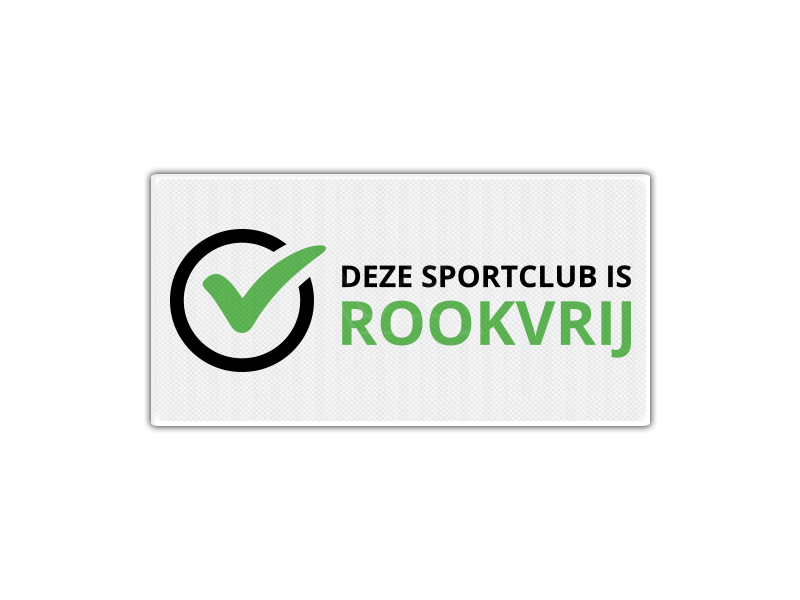 Verkeersbord RV10 - Deze Sportclub is Rookvrij