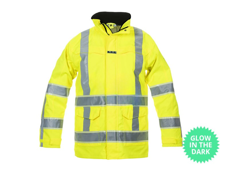 Werkjas Glow-in-the-Dark Italië geel parka