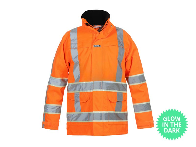 Werkjas Glow-in-the-Dark Italië oranje parka