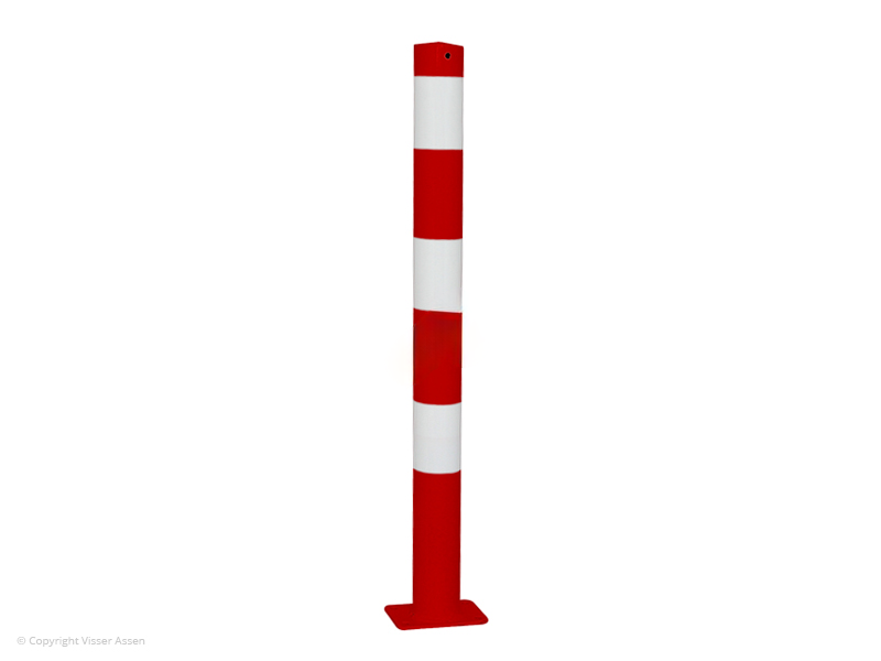 Parkeerpaal vast flexibel met voetplaat Ø 76 mm 