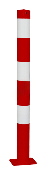 Parkeerpaal vast met voetplaat Ø 89 mm 