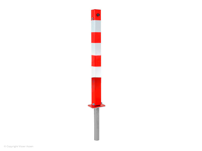 Parkeerpaal klapbaar met driehoekslot 70 mm