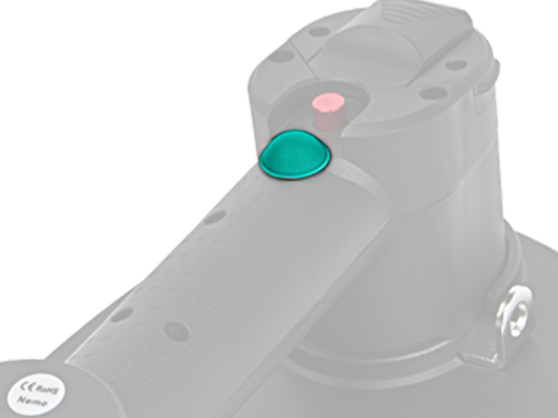 Vacuümzuiger Nemo Grabo Plus schakelaar groen + beschermkap