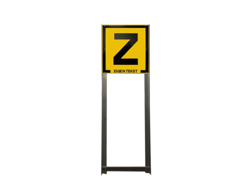 Zinkerportaal - vlak - 40 x 40 cm geel vol lak