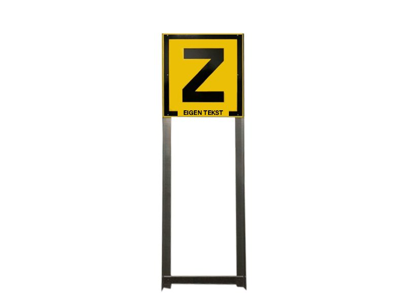 Zinkerportaal- vlak - 50 x 50 cm geel vol lak