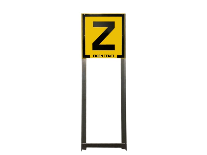 Zinkerportaal - vlak - 60 x 60 cm geel vol lak