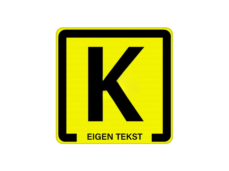 Kabelbord 30 x 30 cm geel klasse 2