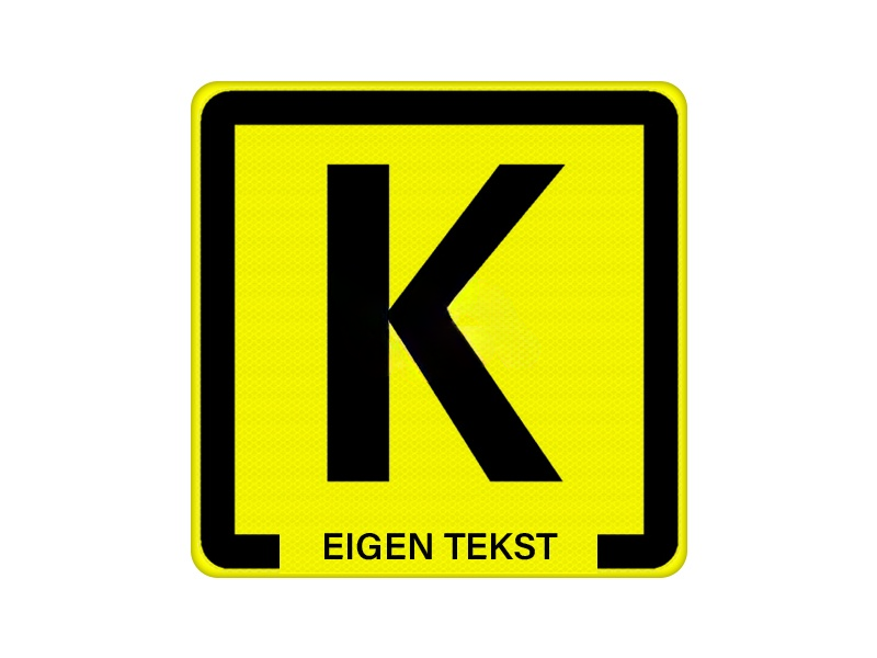 Kabelbord 60 x 60 cm geel klasse 2