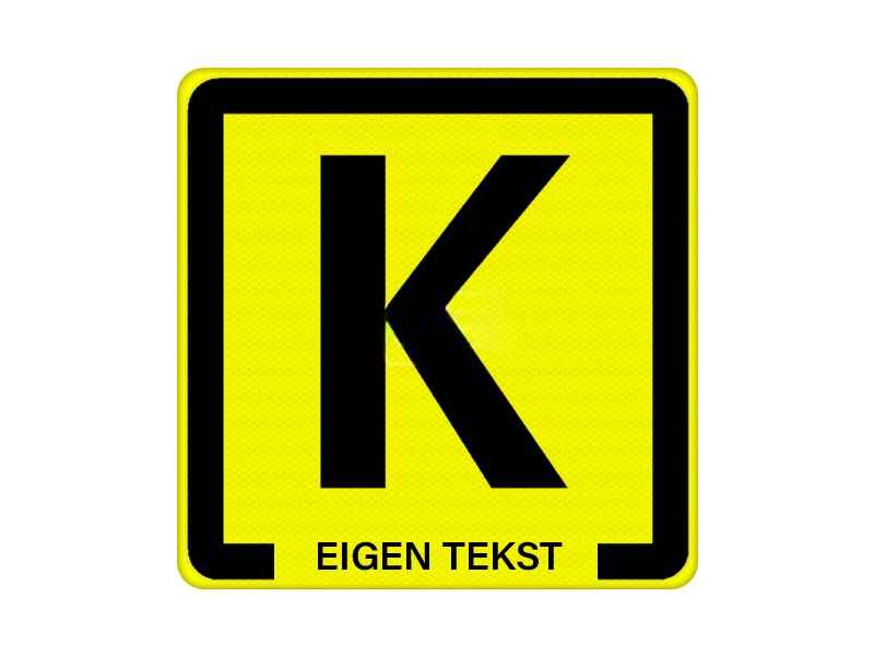 Kabelbord 80 x 80 cm geel klasse 2