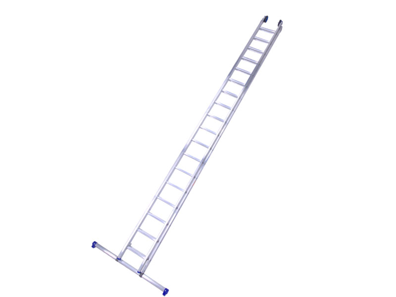 Ladder uitschuifbaar 2-delig 2 x 18 + balk Solide