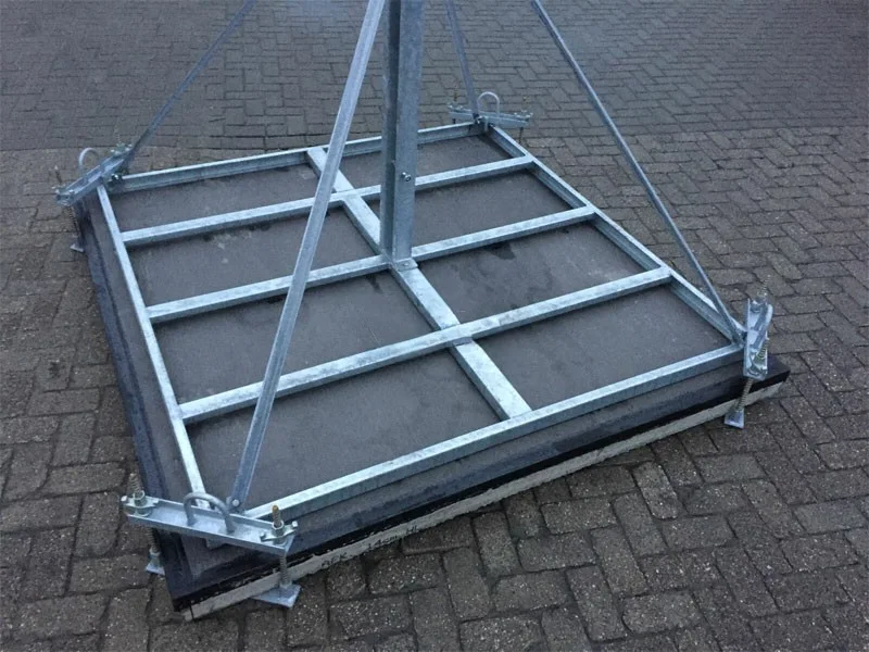 Lichtmast klemset op stelconplaat | 4 stuks