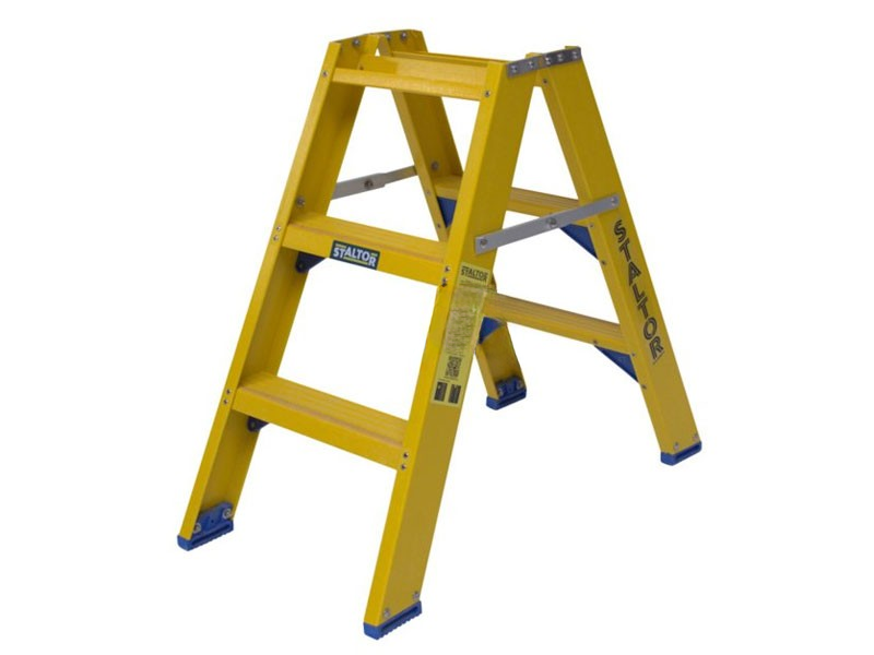 Dubbele trapladder kunststof 2x3 treden | Staltor