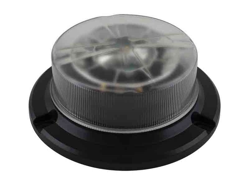 Zwaailamp B18 LED amber/transparant ultraplat 12-24 volt