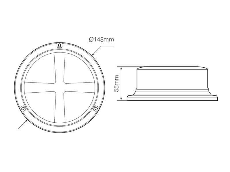 131938_Zwaailamp_B18_LED_ambertransparant_ultraplat_12_24_volt_p2
