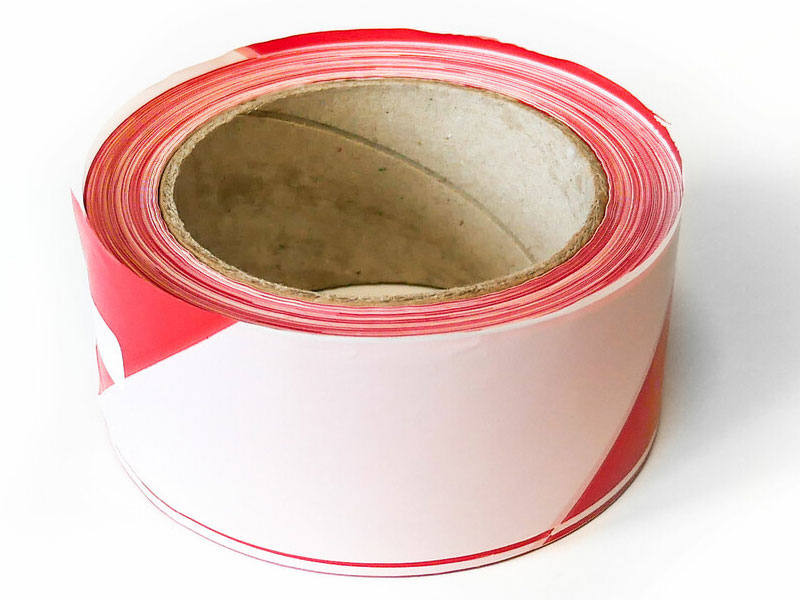 Afzetlint biologisch afbreekbaar rood-wit | 100 m