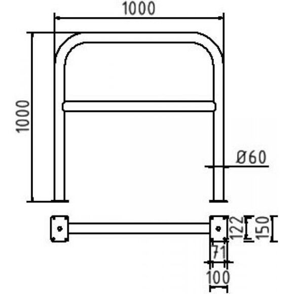 132458_Sluishek_met_voet_en_dwarsstang_1000_mm_hoog_verzinkt_____60_mm_p9