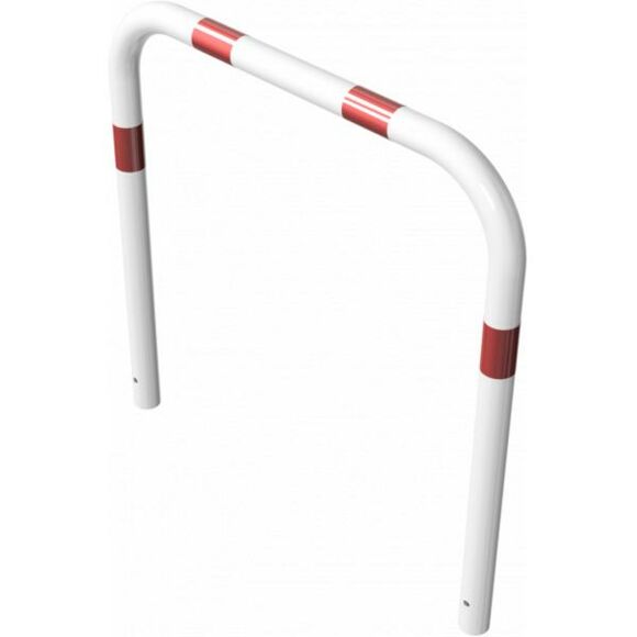 Sluishek 1000 mm hoog wit-rood in beton | ø 60 mm