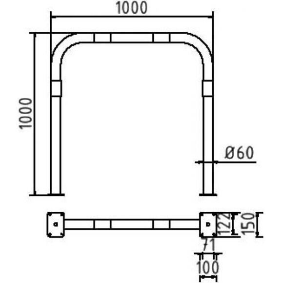 132487_Sluishek_1000_mm_hoog_wit_rood_met_voet_____60_mm_p1