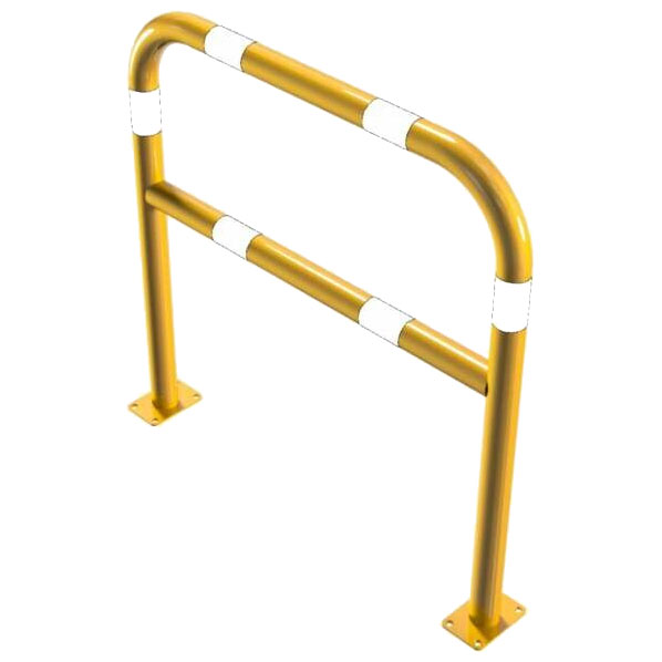 Beschermhek 1000 mm hoog geel/zwart met voeten | ø 60 mm | 150 x 100