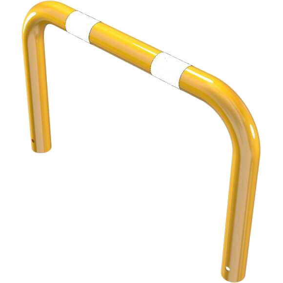 Beschermhek ø 76mm geel/zwart in beton | 250 mm hoog | 40 x 25