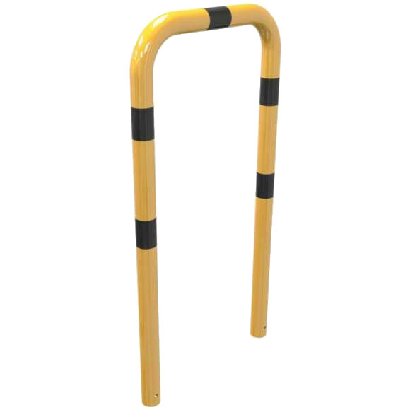 132587_Beschermhek___76mm_geel_zwart_in_beton___1150_mm_hoog_p1