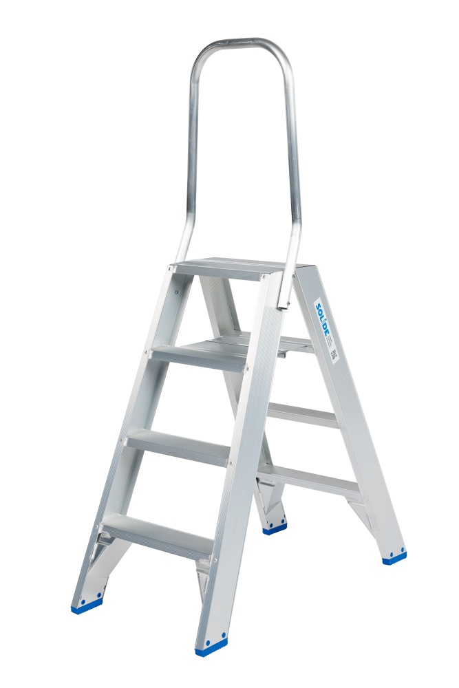 Solide dubbele trap 2x5 incl. vaste beugel