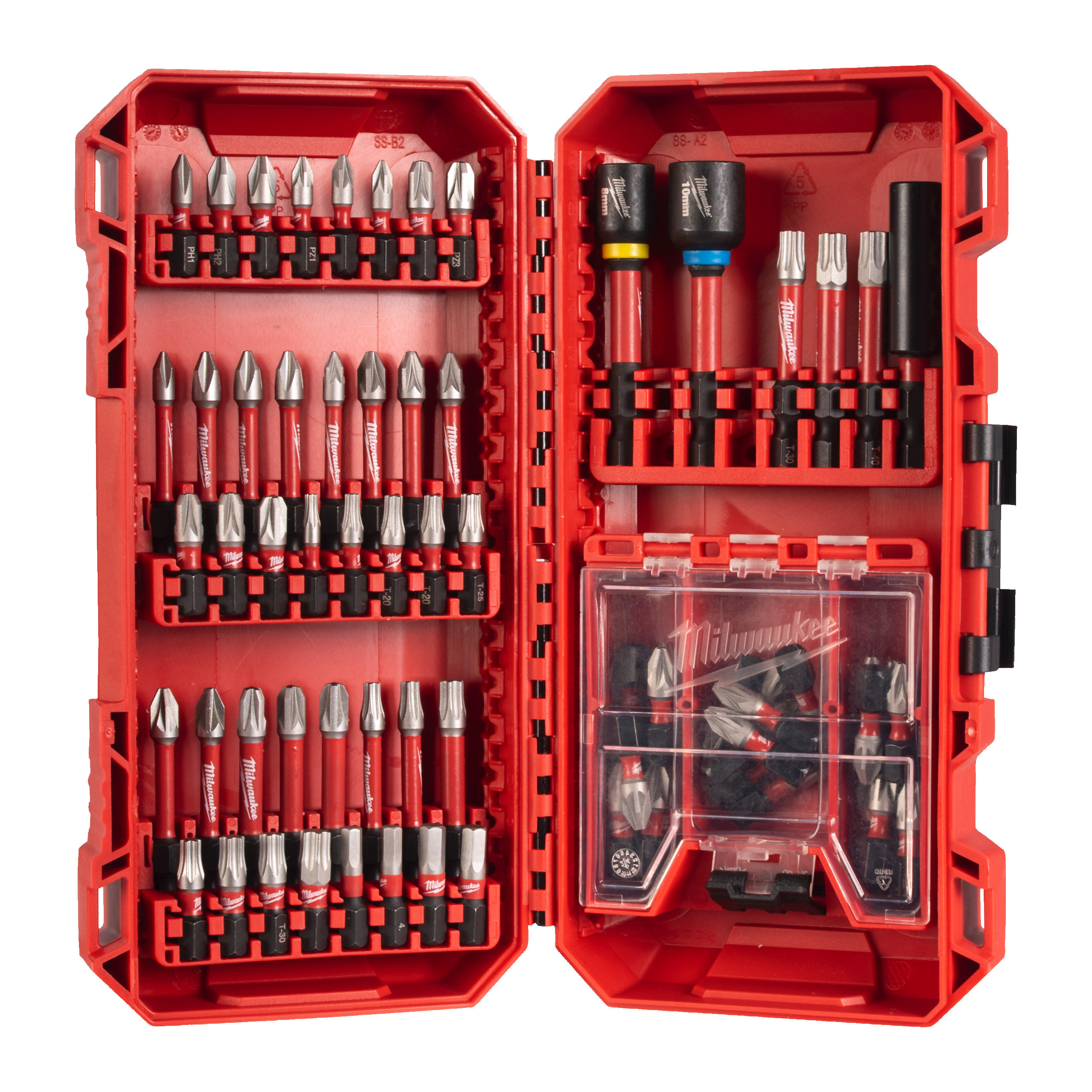 136807_Milwaukee_Schroefbitset_SHOCKWAVE_70_delig__display_6_stuks_Packout_ready_p1
