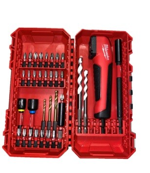 Milwaukee Schroefbitset SHOCKWAVE 35-delig, bits, doppen, boren, haakse bithouder Packout ready