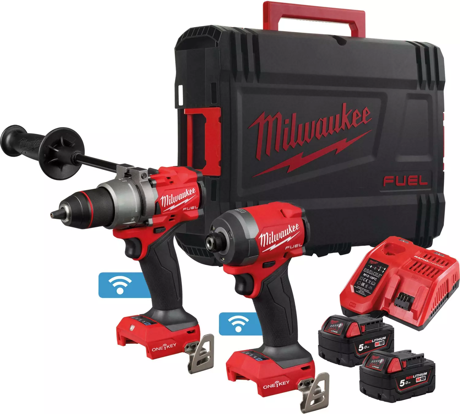 Milwaukee 18V combiset 2-kit ONE-KEY M18 ONEPP2A3-502X