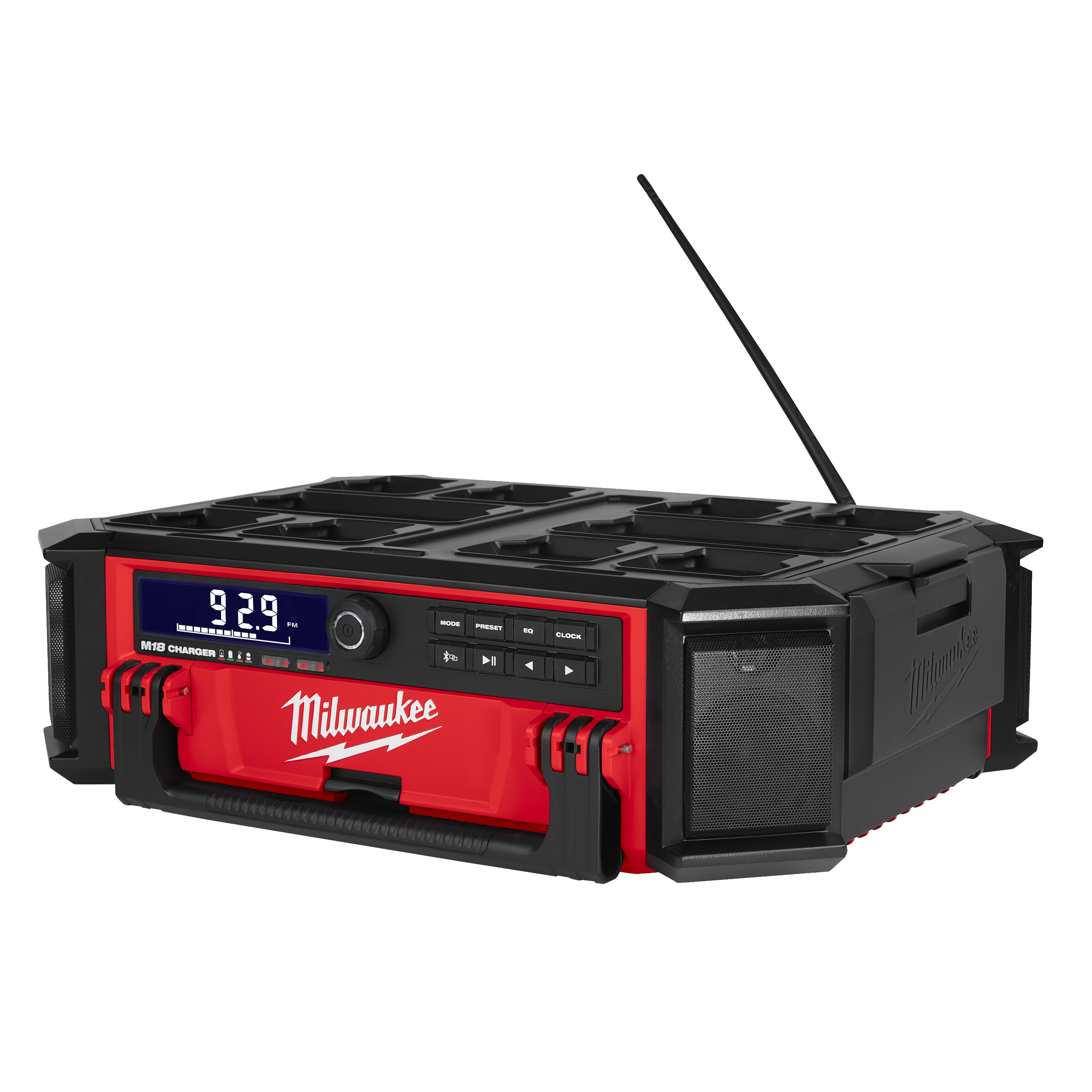 Milwaukee 18V radio/lader PACKOUT FM/DAB+/Bluetooth M18 PRCDAB+