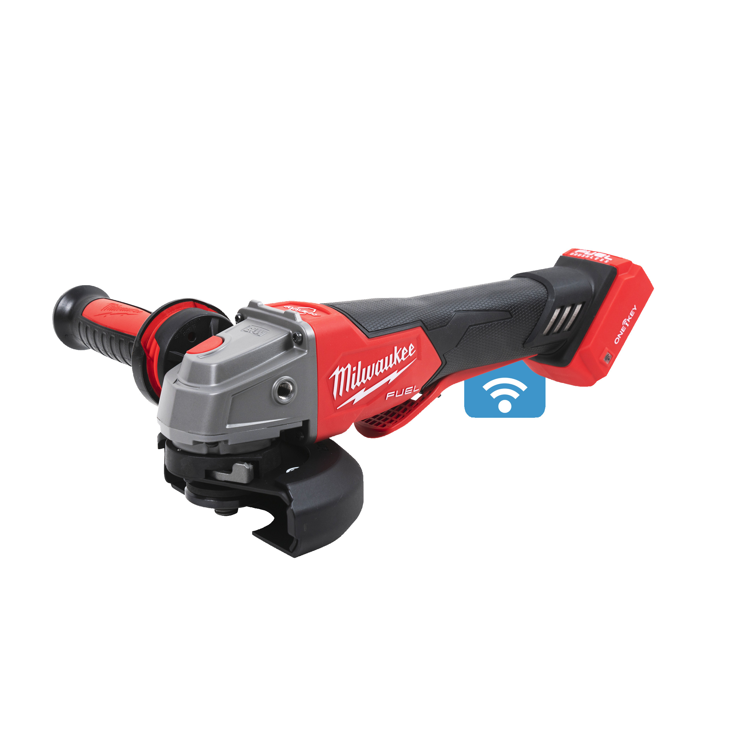 Milwaukee 18V haakse slijper 125mm ONE-KEY dodemansschakelaar rem M18 ONEFSAG125XPDB-0X