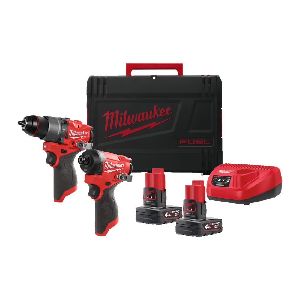 Milwaukee 12V combiset 2-kit M12 FPP2A2-402X
