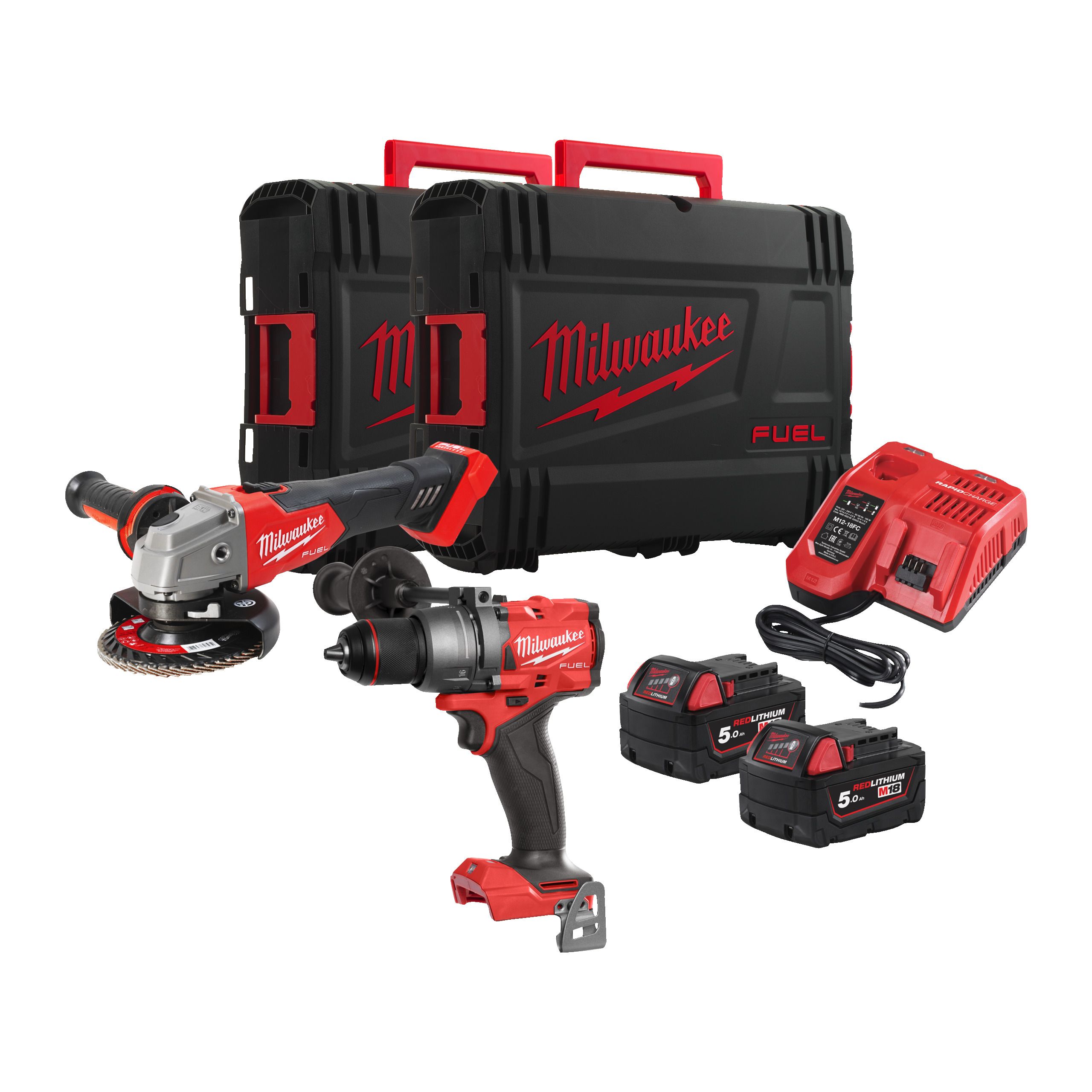 Milwaukee 18V combiset 2-kit FUEL M18 FPP2E3-502X